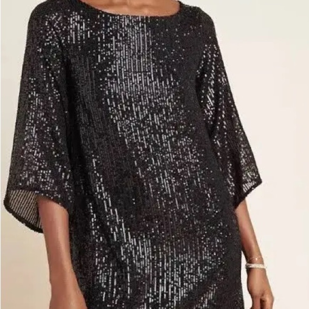 Like new Anthropologie Starling Sequin Dress Black size XS